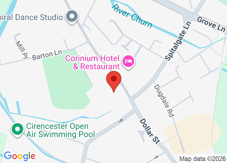 Map showing location of Powell's C of E School