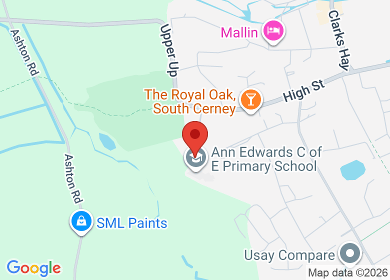 Map showing location of Ann Edwards C of E Primary School