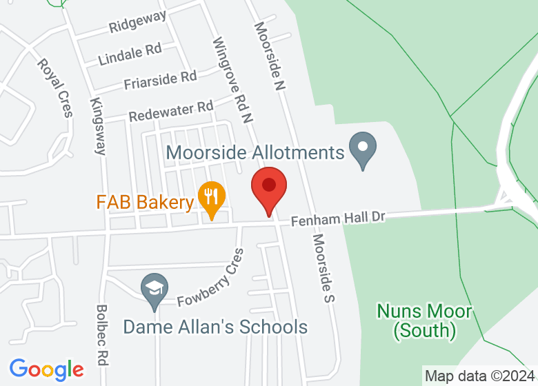 Map showing location of St James' & St Basil's Church