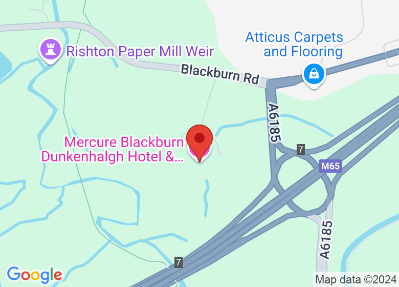 Map showing location of Mercure Blackburn Dunkenhalgh Hotel & Spa