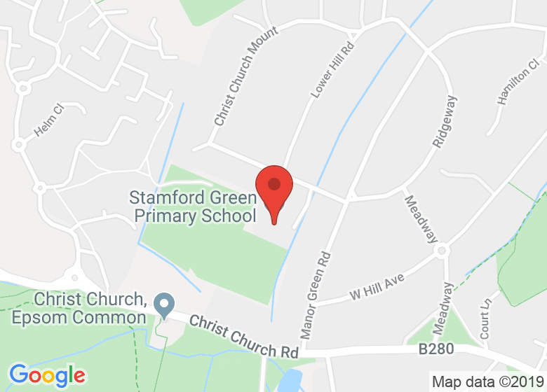 Map showing location of Stamford Green Primary School
