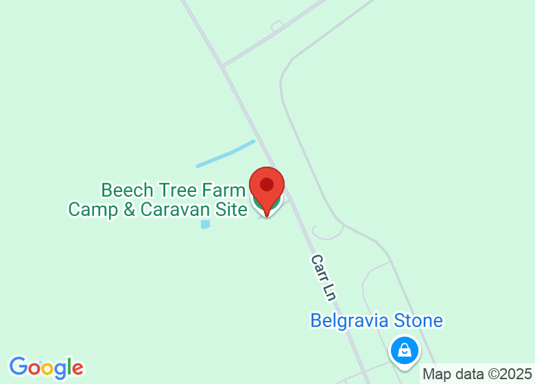 Map showing location of Beech Tree Farm Camp & Caravan Site