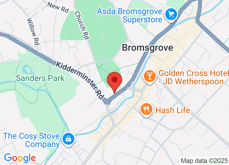 Map showing location of The Wellbeing Tree, Bromsgrove Ltd
