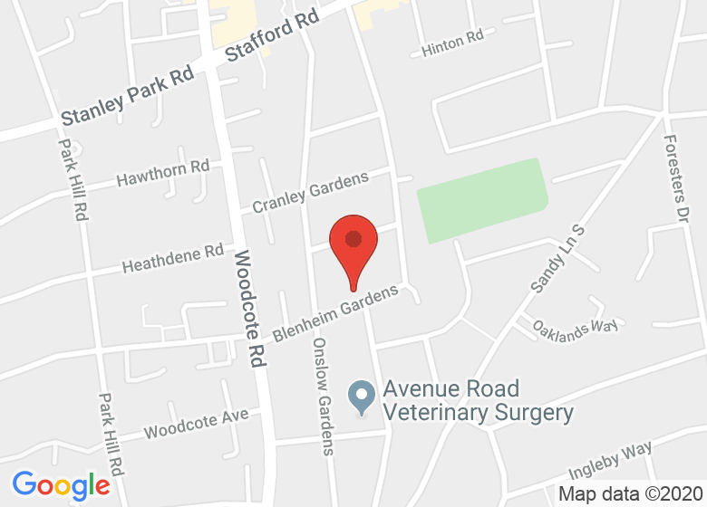 Map showing location of The Yoga Den