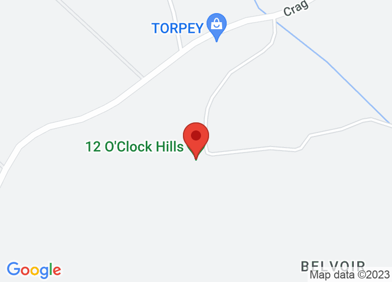 Map showing location of 12 O'Clock Hills