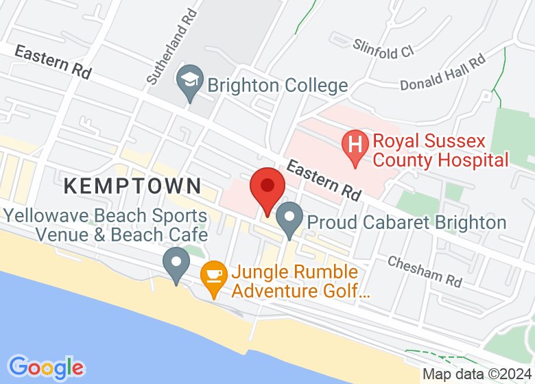 Map showing location of Kemp Hall