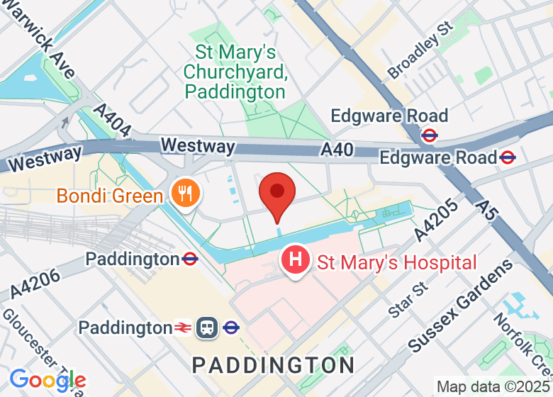Map showing location of Paddington Basin