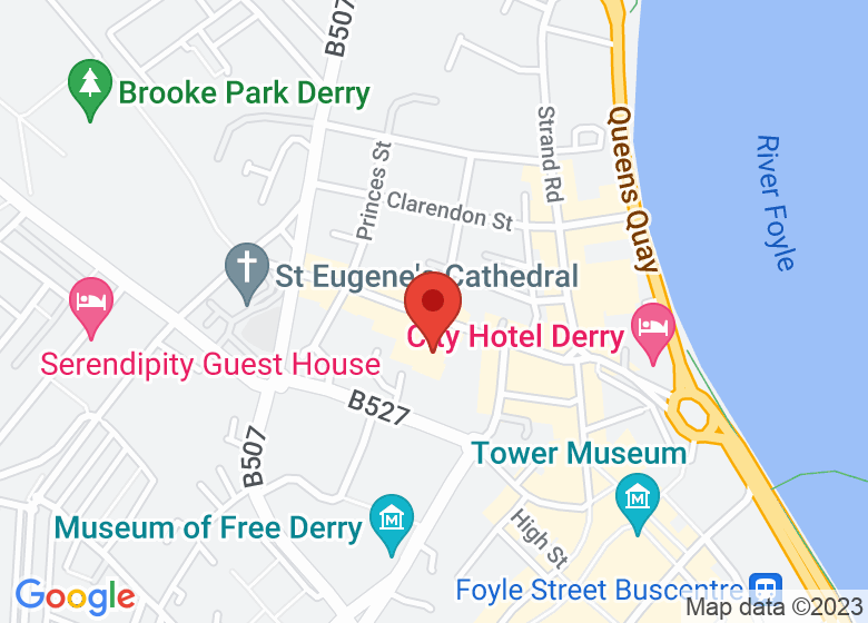 Map showing location of The Glassworks