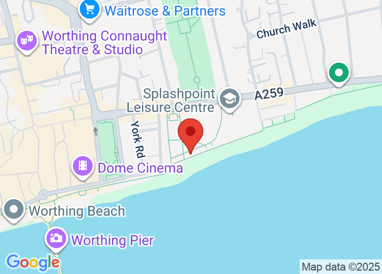 Map showing location of Coast Cafe