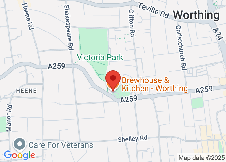 Map showing location of Brewhouse & Kitchen - Worthing