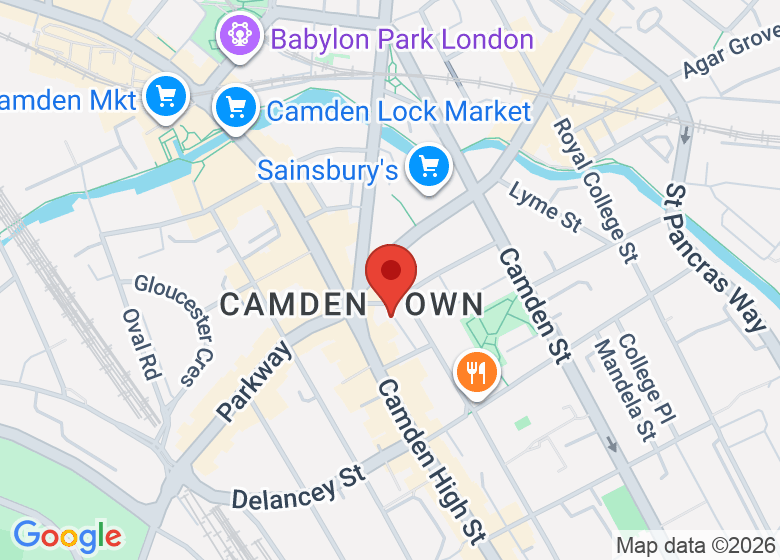 Map showing location of The Black Heart