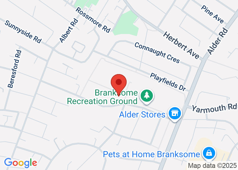 Map showing location of Branksome Centre