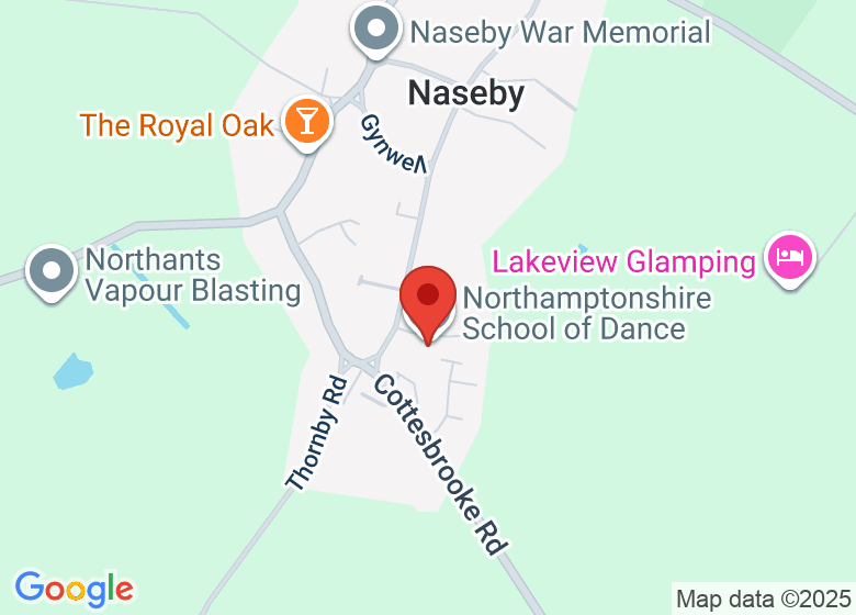 Map showing location of Northamptonshire School of Dance