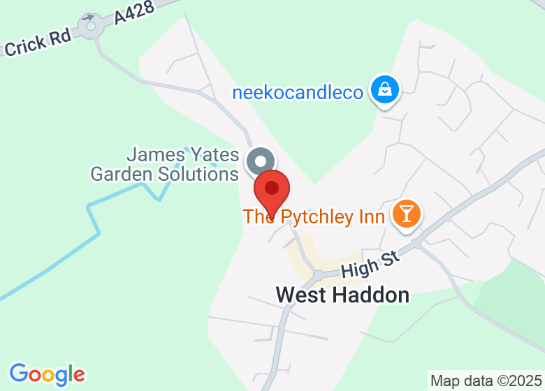 Map showing location of West Haddon Village Hall