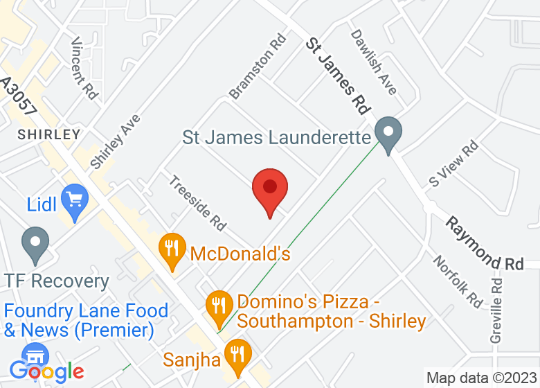 Map showing event location