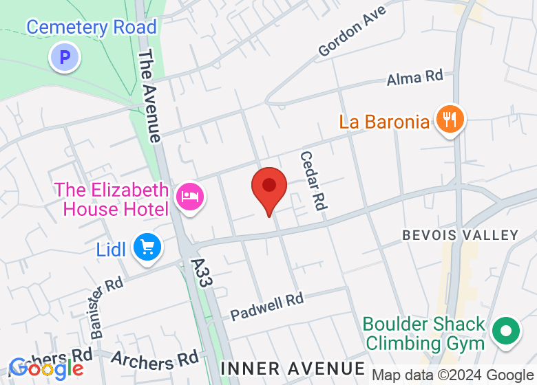 Map showing location of Salsa Southampton