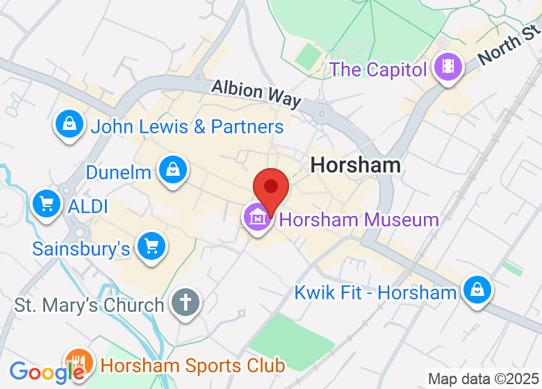 Map showing location of Bill's Horsham Restaurant