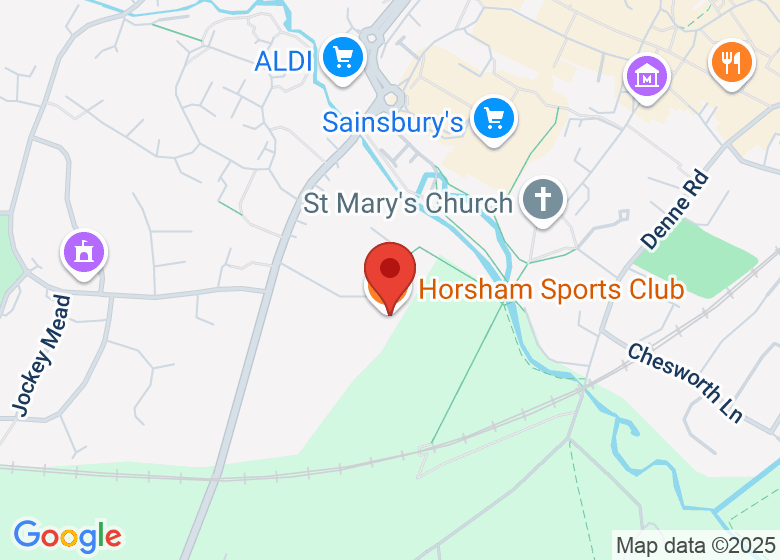 Map showing location of Horsham Sports Club