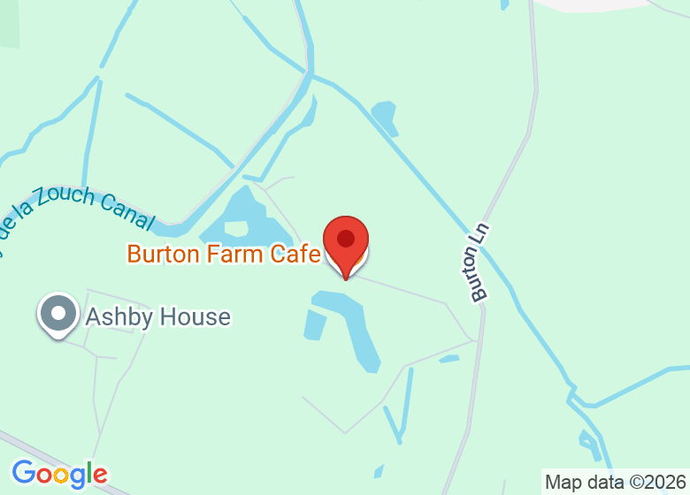 Map showing location of Burton Farm Cafe