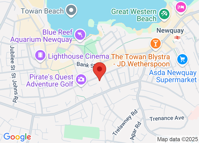 Map showing location of Newquay Parish Church of St Michael the Archangel