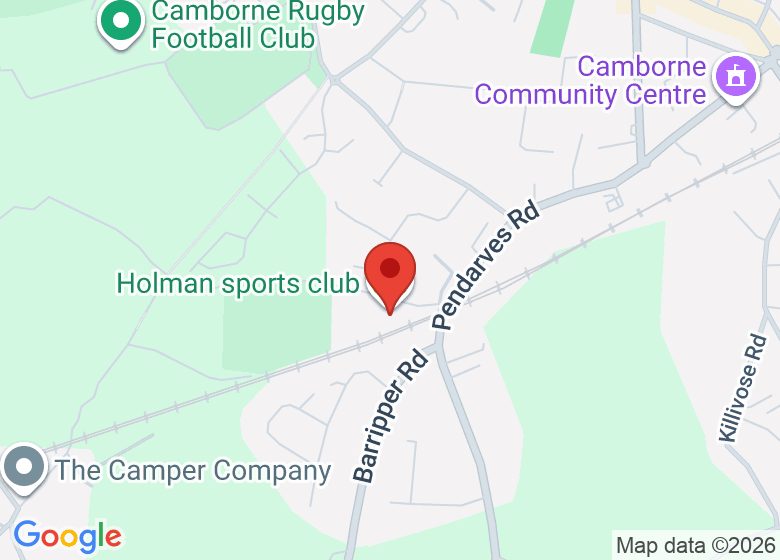 Map showing location of Holman sports club