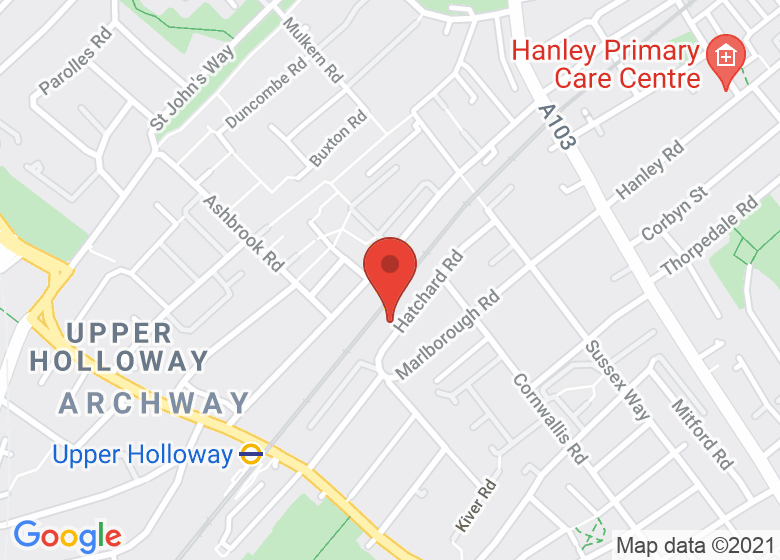 Map showing location of Islington Chinese Association
