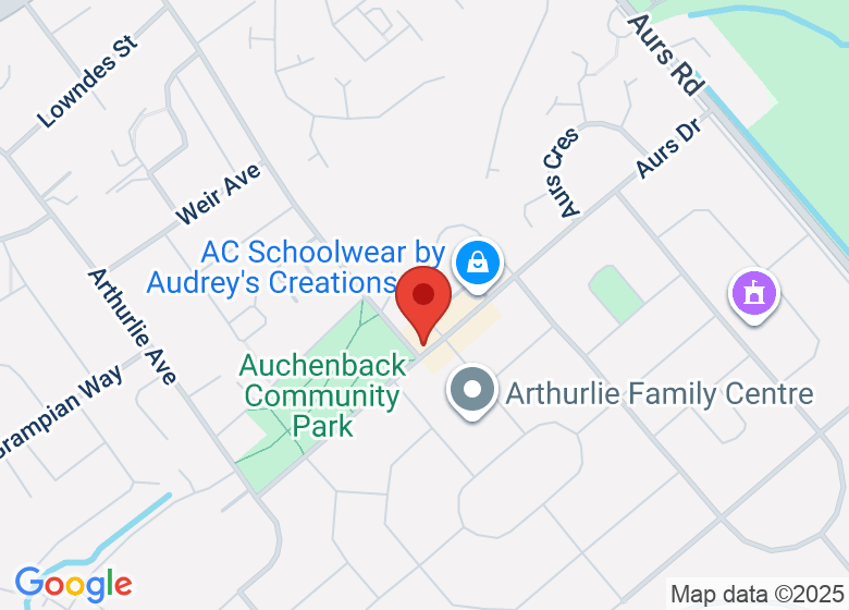 Map showing location of Auchenback Resource Centre