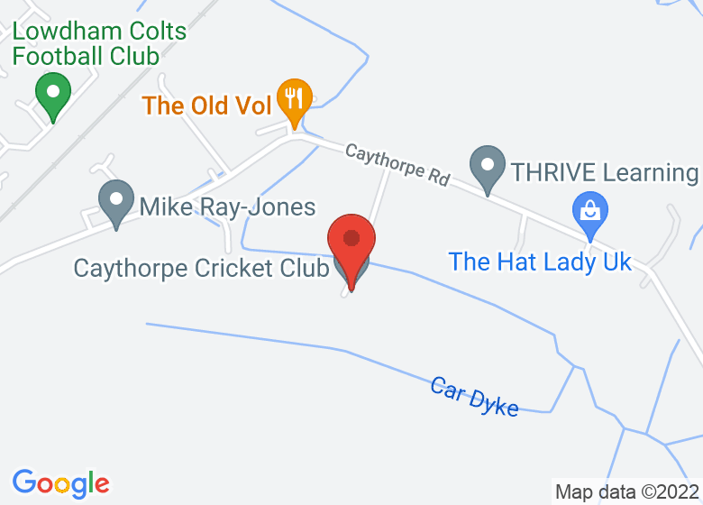 Map showing location of Caythorpe Cricket Club