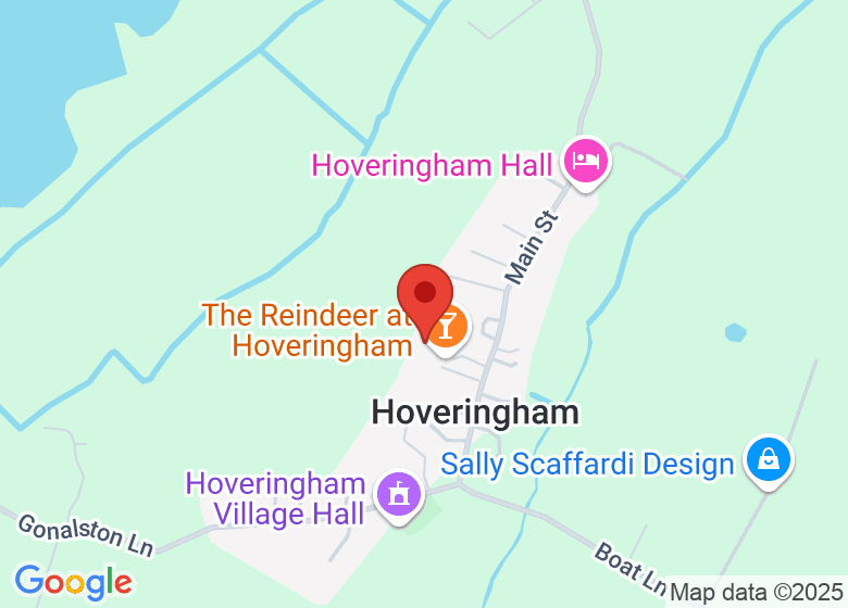 Map showing location of Hoveringham Cricket Club