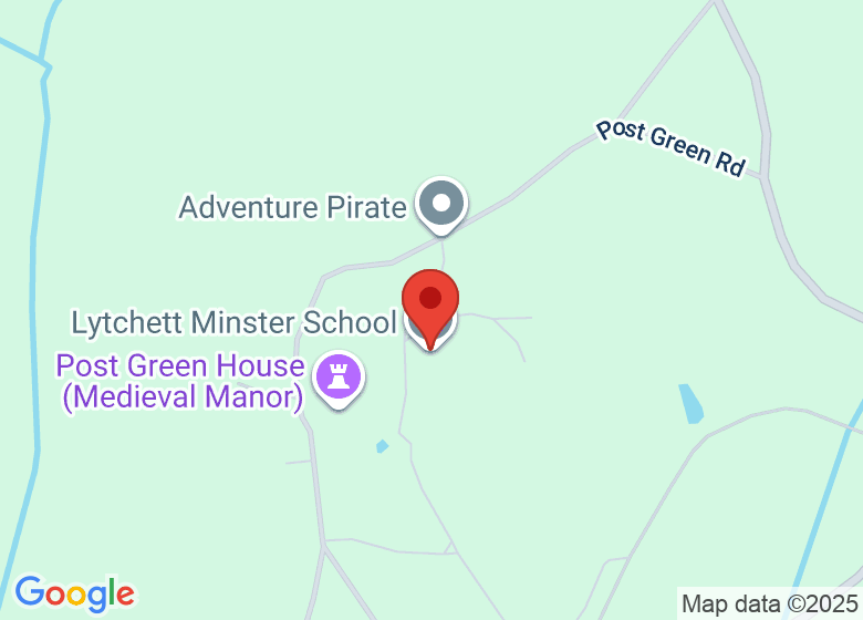 Map showing location of Lytchett Minster School