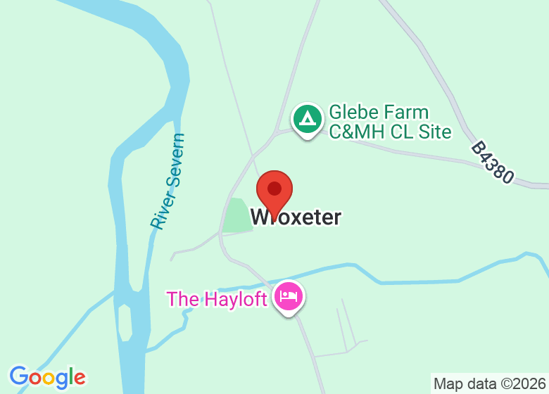 Map showing location of The Wroxeter
