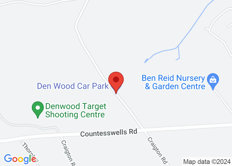 Map showing location of Den Wood Car Park