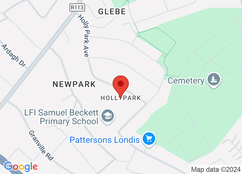 Map showing location of St. Patricks Boys' National School