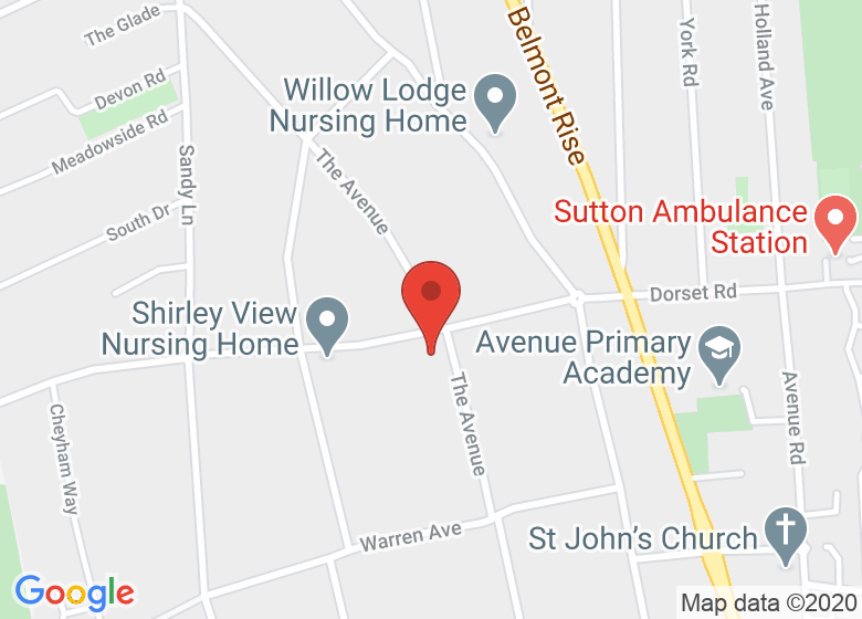 Map showing location of St Andrew's United Reformed Church