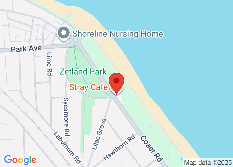 Map showing location of The Stray cafe