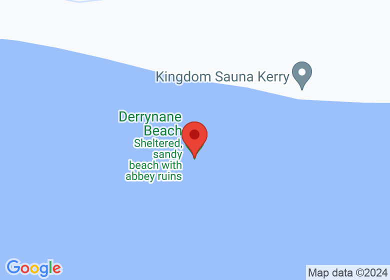 Map showing location of Derrynane Beach
