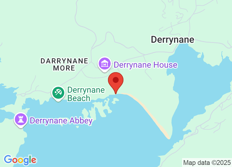 Map showing location of Derrynane Beach near Derrynane House