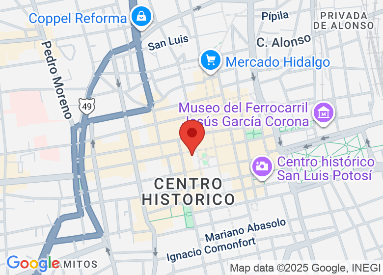 Map showing event location