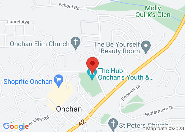 Map showing location of 2nd Onchan Scout Group