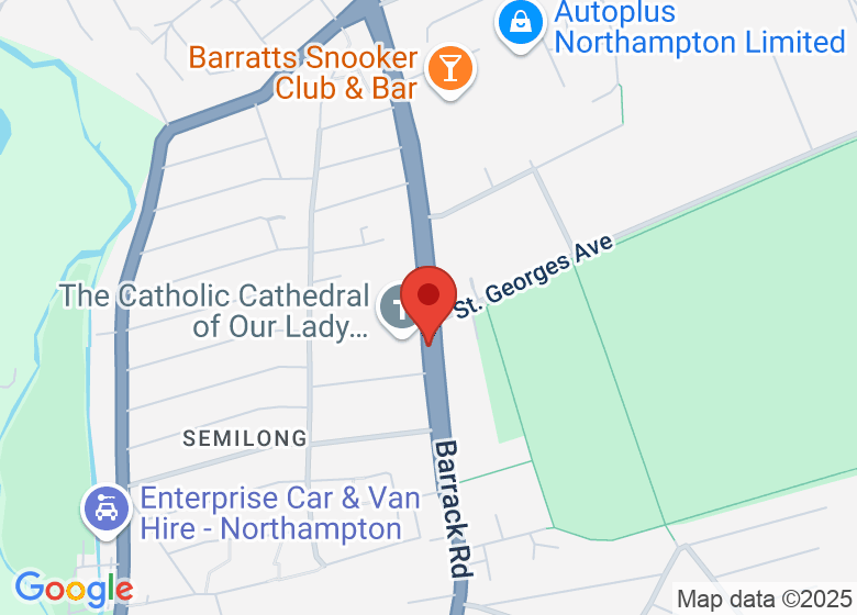 Map showing location of Queen’s Building 