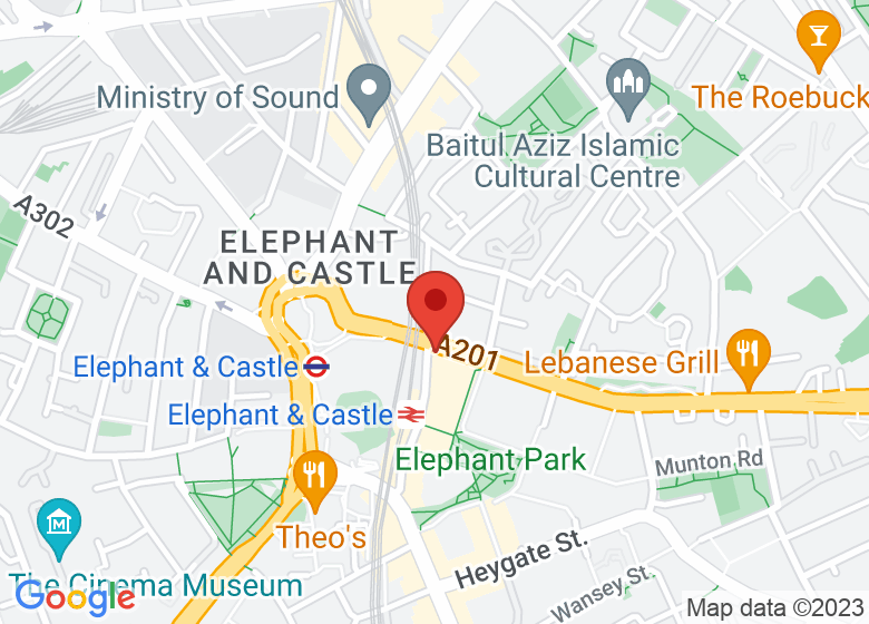 Map showing location of Gymbox Elephant & Castle