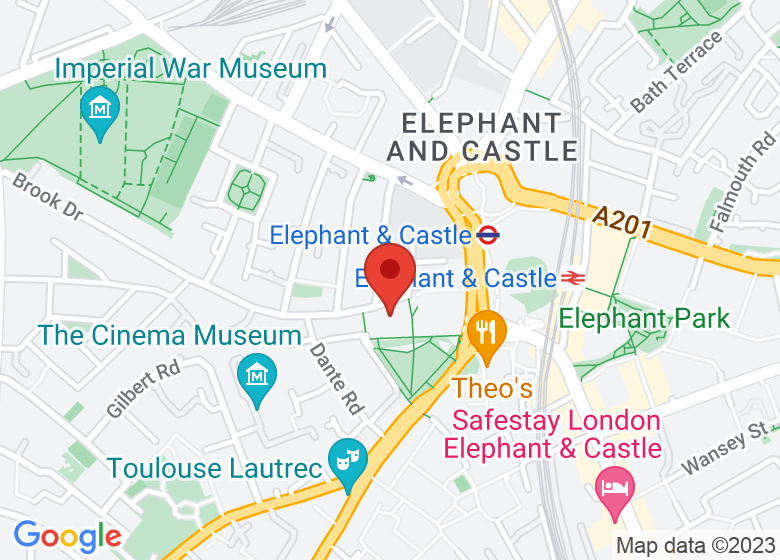 Kaart met locatie van The Castle Centre