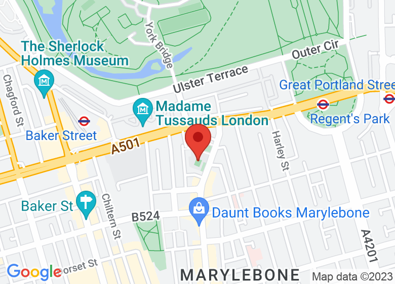 Map showing location of St Marylebone School