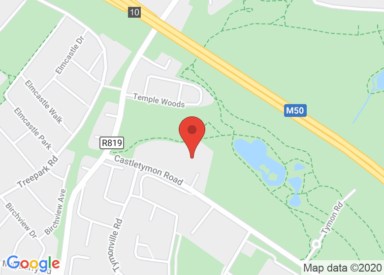 Map showing location of Coláiste de hÍde