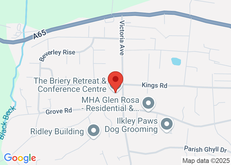 Map showing location of The Briery Retreat & Conference Centre