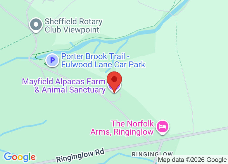 Map showing location of Mayfield Alpacas Farm & Animal Sanctuary