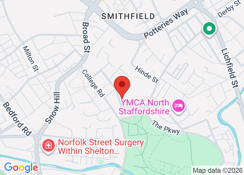 Map showing event location