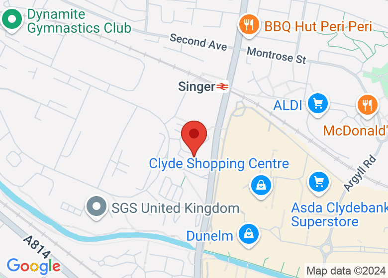 Map showing location of Erskine House