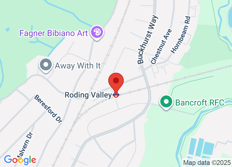 Map showing location of Roding Valley Hall