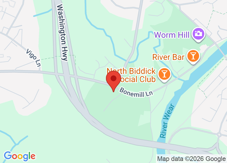 Map showing location of Harraton & District Community Association